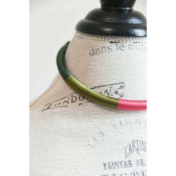 Boho Colorblock African Tribal Choker - Picture 2 of 4